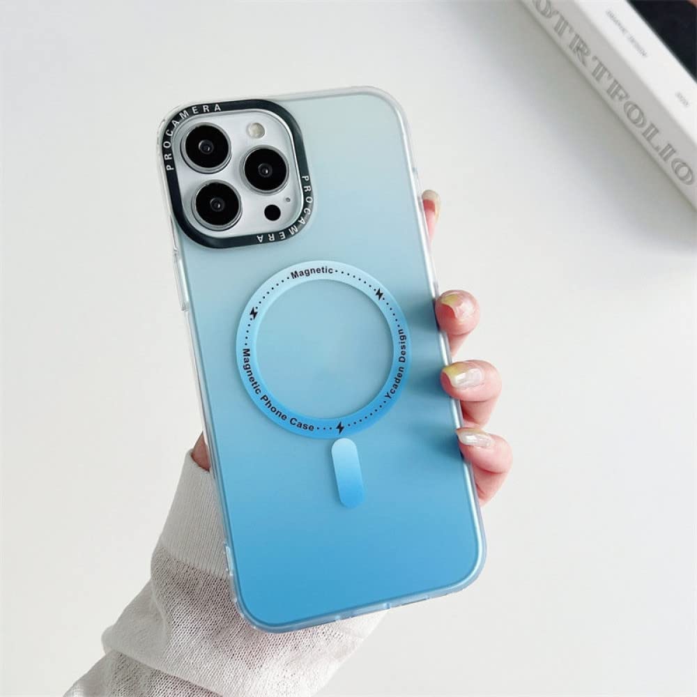 Coque acrylique iPhone 11 Pro étui magnétique antichoc bleu PC