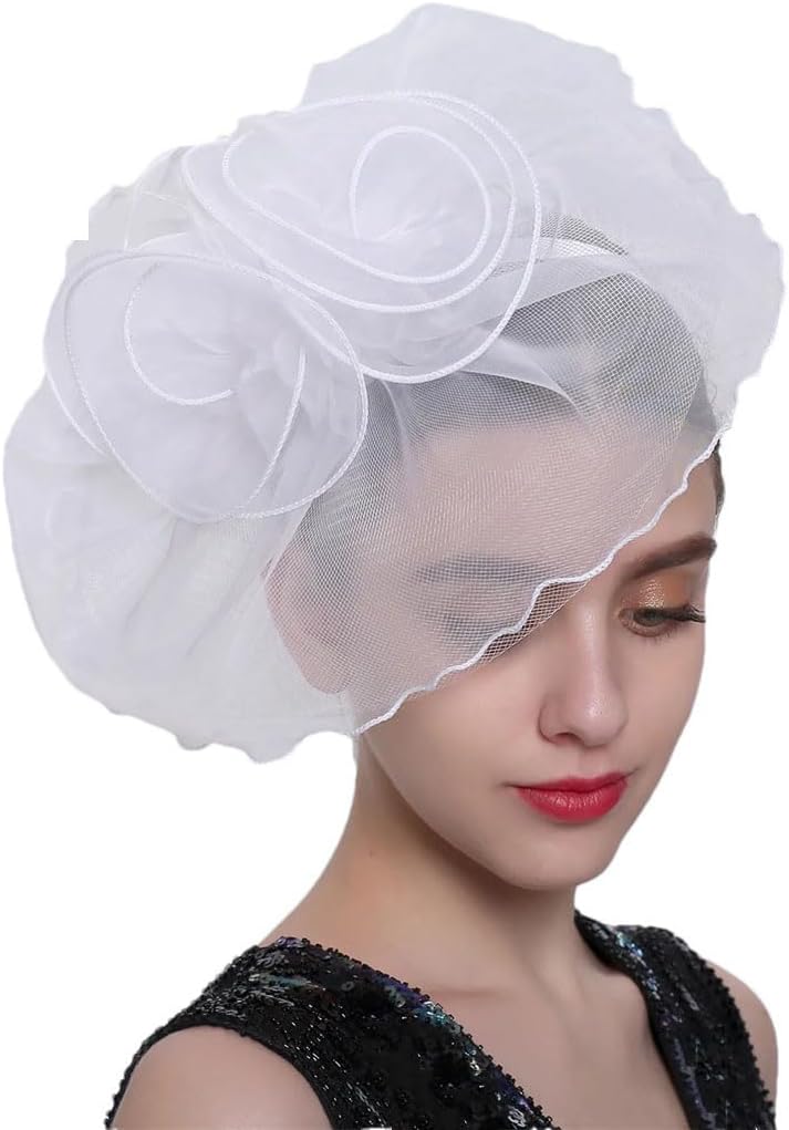 Women Wedding Mesh Fascinators Hat Cocktail Party Headband Wedding Hat