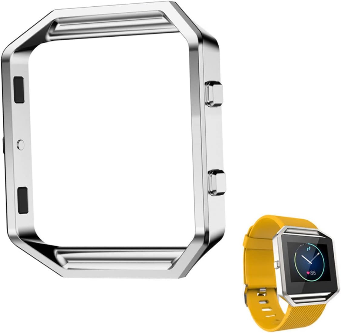 Stainless Steel Watch Frame for Blaze Durable Replacement Accessory in Silver for Active Wearers Sleek Design Precise Fit