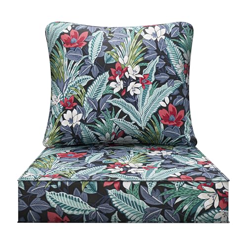 Image of Art Leon Waterproof Outdoor Seat Cushion 24 inchx 24 inch 30D High Density Foam Patio Chair Cushions with Non-Slip Backing Patio Cushions for Patio Furniture Porch Swing Garden Bench Camping Stadium