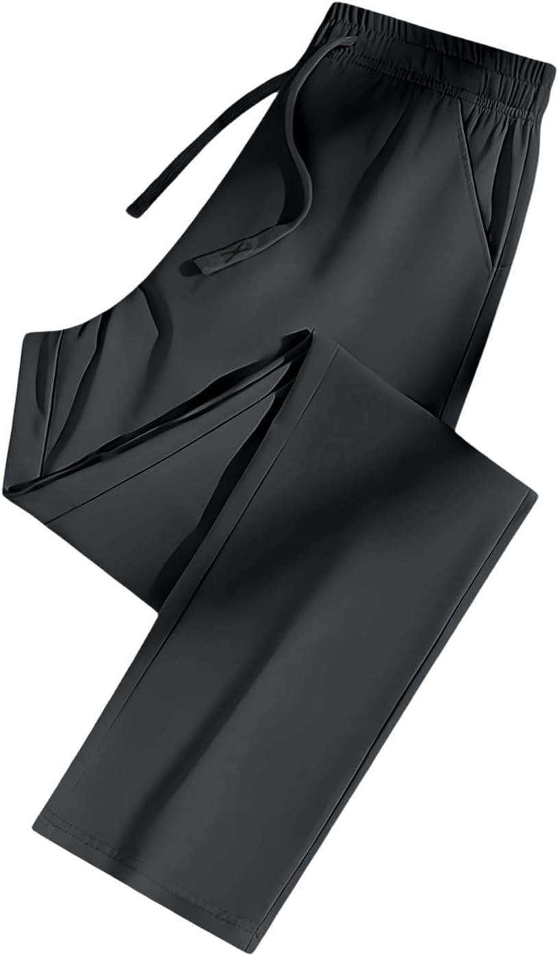 Stretch Active Pants for Women Over 50 Elastic Waist Quick Dry Breathable Dress Pant Outdoor Athletic Joggers with Pockets