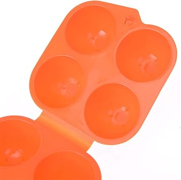 AKIRO Portable Camping Carrier For 4 Eggs Case Box Kitchen Convenient Container Egg Storage Box Container Hiking Outdoor Kitchen Tools (2 pcs)
