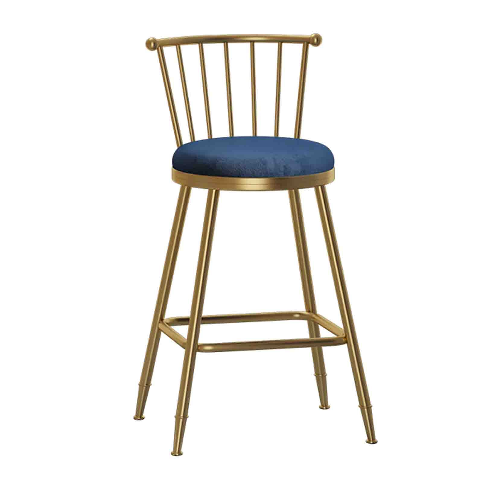 Tabouret de bar de petit déjeuner confortable avec assise velours