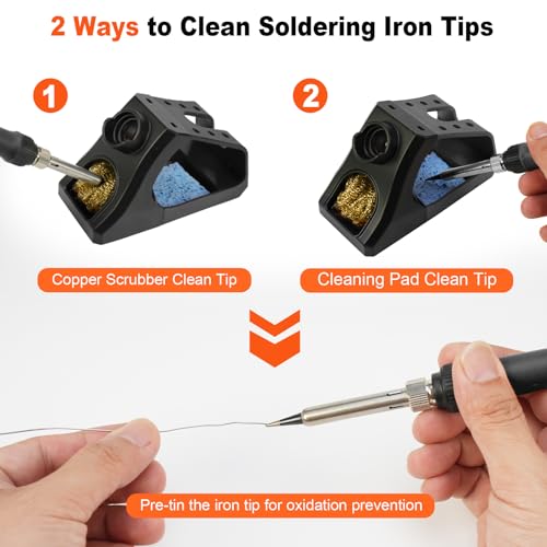 Image of 939D+ Digital Soldering Station, 100W Equivalent Soldering Iron Kit with PID Temperature Control (392F-896F), F /C Display, Fast Heating, ESD Safe, Lead Free Accessories (Black)