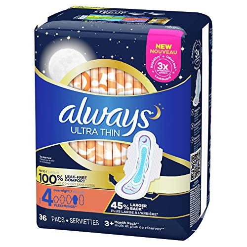 Always Ultra Thin Overnight With Wings Unscented Pads 38 Count Always Ultra Thin Overnight With Wings Unscented Pads 38 Count