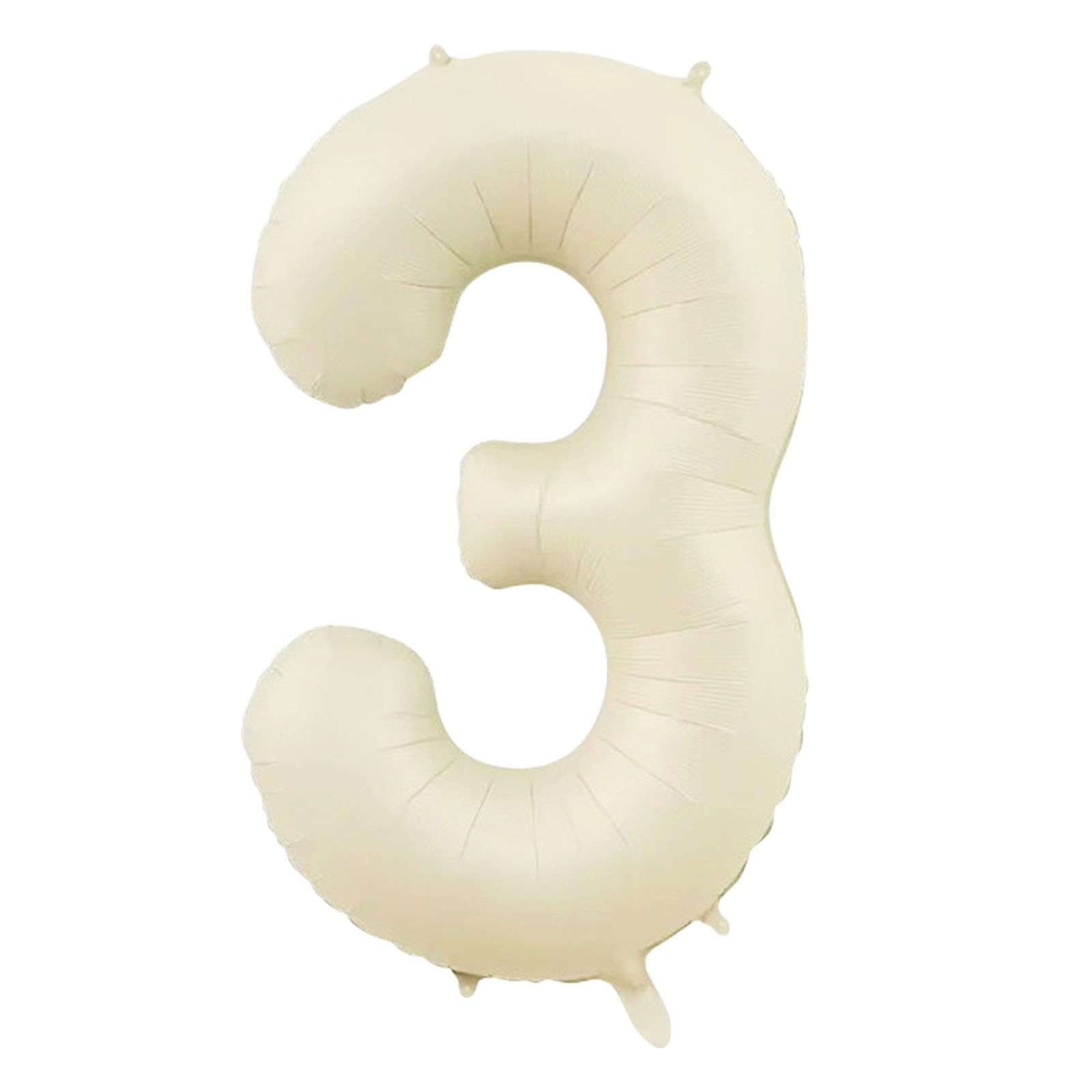 Alaoo Luftballon 3 Geburtstag Zahl, 40 Zoll Weiß Creme Folienballon, Riesenzahl Ballon für Mädchen Junge Geburtstag Party Dekoration Jahrestag Dekorationen