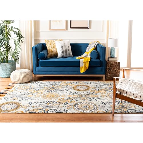 Image of Hand Tufted Premium Rug Premium Wool Carpet for Living Room Bedroom and Hall Size 6x9 Feet Color Multi