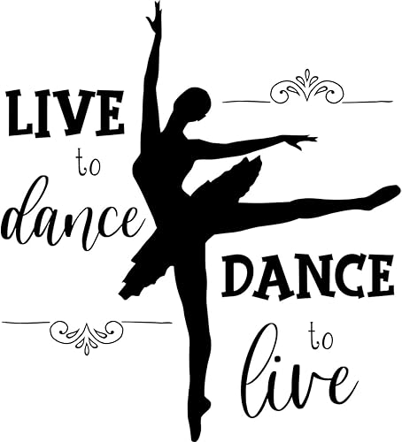WOYINIS Calcomanías de pared para niñas bailarinas, calcomanías de pared de gimnasio para despegar y pegar, decoración de pared de bailarina,