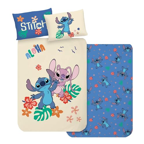 MTOnlinehandel Parure de lit 100x135, Parure de lit pour petits enfants Fille et garçon, 100% coton, 1x Taie d'oreiller 40x60 + Housse de couette 100x135...