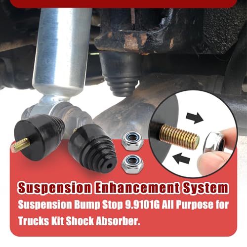 Fixlyfido BUMPSTOP-2 2-Pack Suspension Bump Stop 9.9101G Black All Purpose Bump Stop - Ideal For Cars, Trucks thumb #5