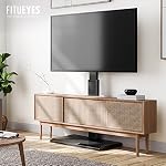FITUEYES TV Stand for 26-65 inch TV Metal Base Stand Floor with Swivel and Height Adjustable Hold up to 88 lbs Max VESA 400x400 mm Black