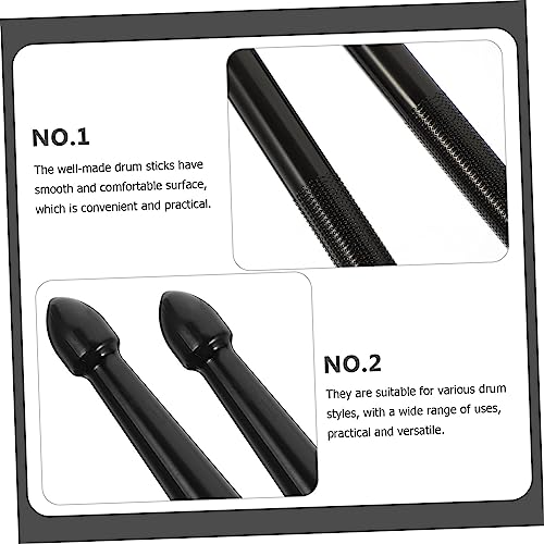 Set de 3 pares de baquetas de nylon negras miniatura 4