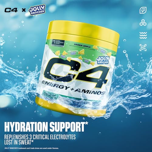 C4 Energy + Aminos Powder, Jolly Rancher Green Apple, 30 Servings - image 4
