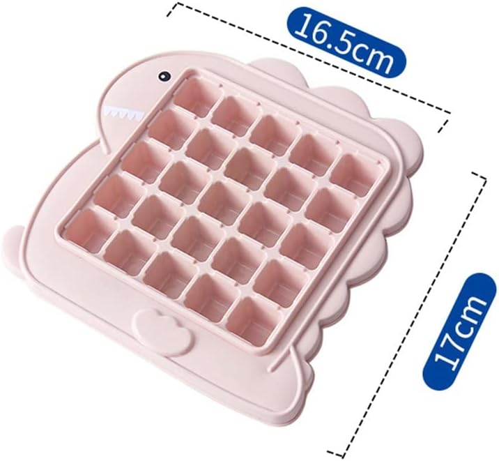 Ice Cube PP Household Homemade Ice Cube Storage Box Ice Maker Food-Grade Quick- Ice Box with Lid (Pink 16.5 * 17cm) (Pink 16.5 * 17cm)