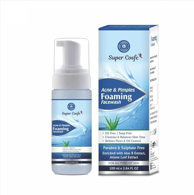 Foaming Face Wash | Deep Clean Foaming Cleanser- Advanced Face Wash | Men & Women| Brightens skin & control blackheads & whiteheads| Paraben Free (100 ml)