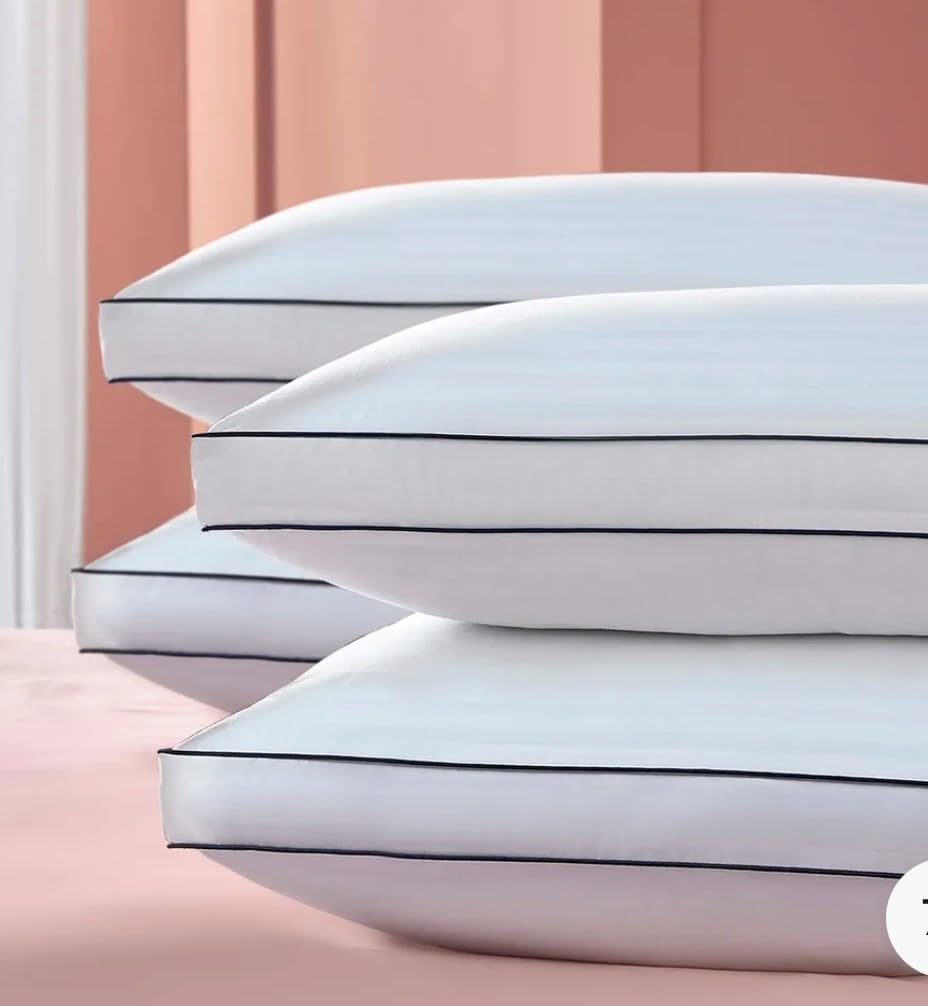 Perfect Choice JH* Luxury Duck Feather Box Pillow inner Extra Filled finished with piped edge (pack of 4) (white/cream)