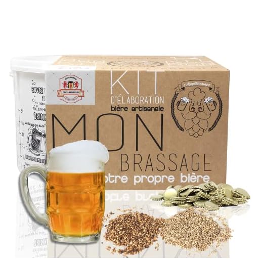 #Cervezanía Kit Brassage Bière | Tripel Blonde Ale 8,5% ALC. | Levure d'abbaye Belge | Bière Artisanale pour brasser à la Maison