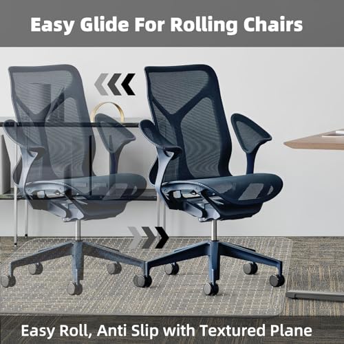 Labeta OFFICE CHAIR MAT For Carpet Floor, 36 Inchx48 Inch Chair Mat, Slip Resistant Heavy Duty Under Desk Protector Carpeted Floors Mats, Rolling Computer Mats With Studs For Home And Office Low Pile Carpets thumb #2