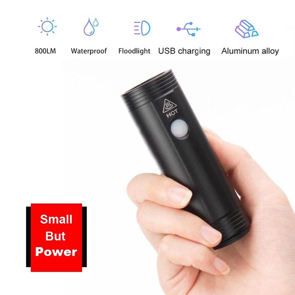 Światło rowerowe, 800 lumenów Akumulatorowe światła rowerowe USB, 5 trybów Oświetlenie roweru górskiego 4000 mAh, wodoodporny reflektor LED IPX6, bezpieczeństwo i łatwy montaż Przednie światło rowerowe