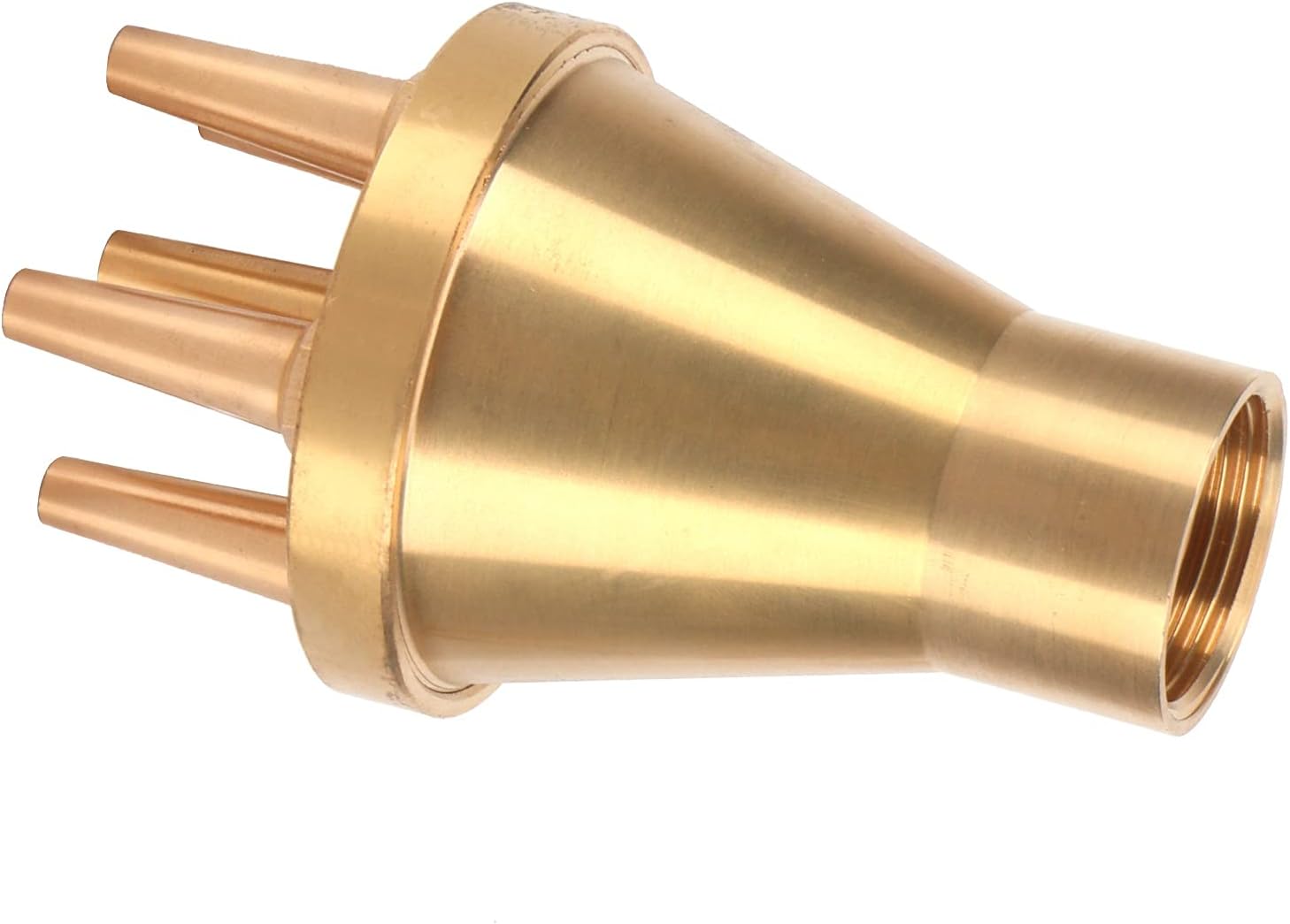 Brass Fountain Sprinkler G1in DN25 Female Thread, Landscape Fountain Spray Head with 6 Nozzles, Parabolic for Garden Pond and Outdoor Water Feature