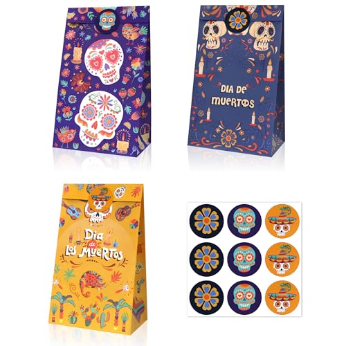 Pochettes cadeaux Jour des morts et stickers pour bonbons de fête