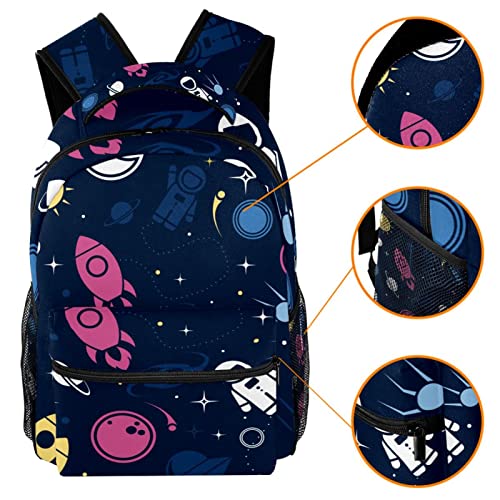 Mochila para portátil de cohetes espaciales un bolso de viaje unisex cómodo 3