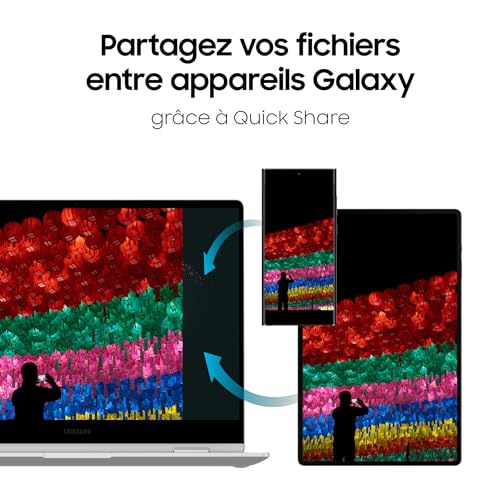 Samsung Galaxy Book3 360, Ordinateur Portable, 15.6", Intel Core i7, 16 Go RAM, 512 Go SSD, Intel Xe Graphics, Argent, Clavier AZERTY FR