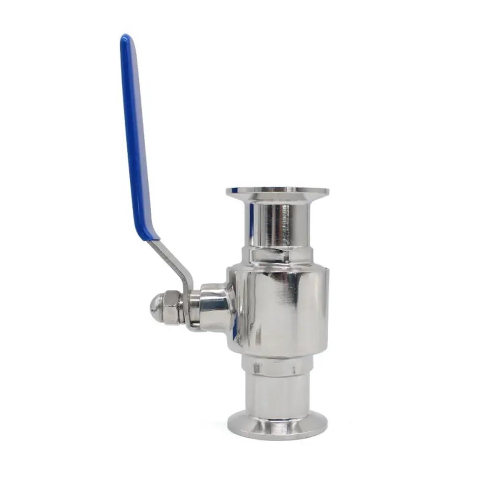 Válvula de bola de paso rápido de acero inoxidable 316L, diámetro exterior de 19-51 mm, collar de tres clips, 25,4/50,5/64 mm(38mm Ferrule 50.5)