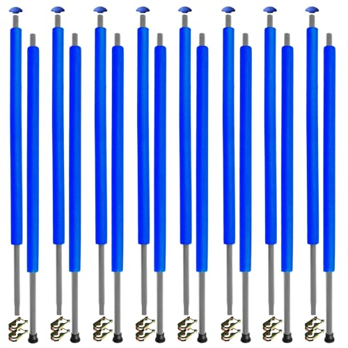Andreas Dell Trampolinstangen 6 STK. 233 cm für Sicherheitsnetz, inkl. Schaumstoffrohre, Endkappen, Klammern und Gummifüße, Stahl, Blau, Rund, für Jugendliche, Outdoor-Enthusiasten, Jugend, Unisex Andreas Dell Trampolinstangen 6 STK. 233 cm für Sicherheitsnetz, inkl. Schaumstoffrohre, Endkappen, Klammern und Gummifüße, Stahl, Blau, Rund, für Jugendliche, Outdoor-Enthusiasten, Jugend, Unisex
