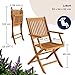 Casaria® Balkonmöbel Set 2 Personen Wetterfest Holz FSC®-zertifizierte Stühle Klappbar 160kg Belastbar Balkon Garten Terrassenmöbel Möbel 3-TLG. Akazie