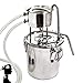 Home Distiller Moonshine Still Termómetro de caldera de acero inoxidable para bebidas alcohólicas de vino, aceite esencial, kit de destilación de agua (con bomba) (10 L)