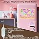 Fanrui Magnetische LED-Notiztafel aus Acryl, 40 cm x 30 cm, mit dimmbarem Licht für Kühlschrank, beleuchtete Tafel als leuchtende Memo-Nachrichtentafel, Notiz-Glas-LED-Board, DIY-Zeichenbrett,