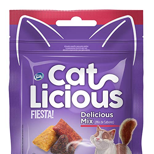 Snack Fiesta Delicious Mix Catlicious para Todas Todos os tamanhos de raça Adulto - Sabor Outro 40g
