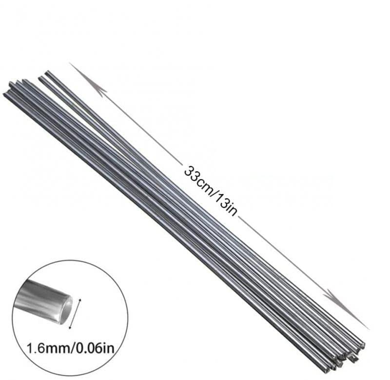 GatherTOOL 5Pcs/10Pcs Low Temperature Simple Welding Rods Easy Melt Aluminium Flux Cored Welding Electrodes Wire Solder for Aluminum (Size : 2.0x330mm 10PCS)