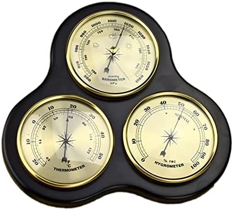 3 in 1 Wall Mount Weather Thermometer Barometer, Dial Pointer Barometer Thermometer, Wall Barometer for Home, No Batteries, Barometer and Hygrometer, Barometer for Home