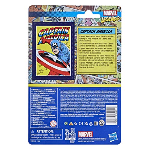 Marvel Hasbro Legends Series 3.75-Inch Retro 375 Collection Captain America Action Figure Toy #TOP1