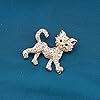 Yienate Vintage Cristal Chat Broche Mignon Kitty Strass Animal Collier Broche De Noël Broche Chanceux Or Vêtements Épinglette Nouveauté Broche Bijoux Cadeaux pour Hommes et Femmes #5