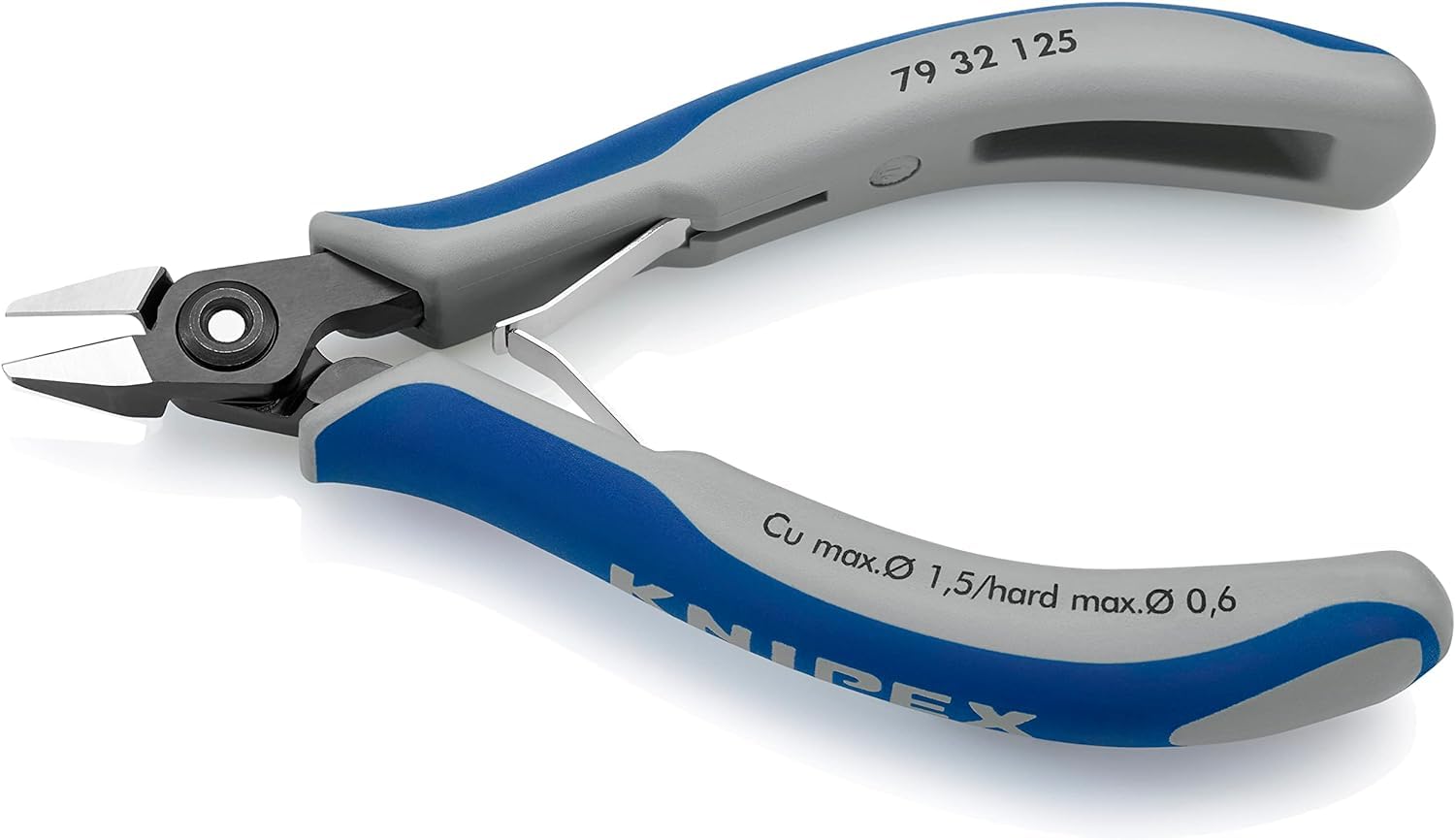 KNIPEX Precyzyjne szczypce tnące boczne dla elektroników z osłonkami wielokomponentowymi 125 mm, 79 32 125
