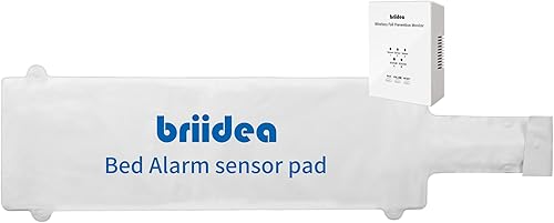 Miniatura 9 de briidea Alarmas de cama y prevención de caídas para ancianos con almohadilla de cama con detección de peso de 20 x 28 pulgadas (alarma inalámbrica