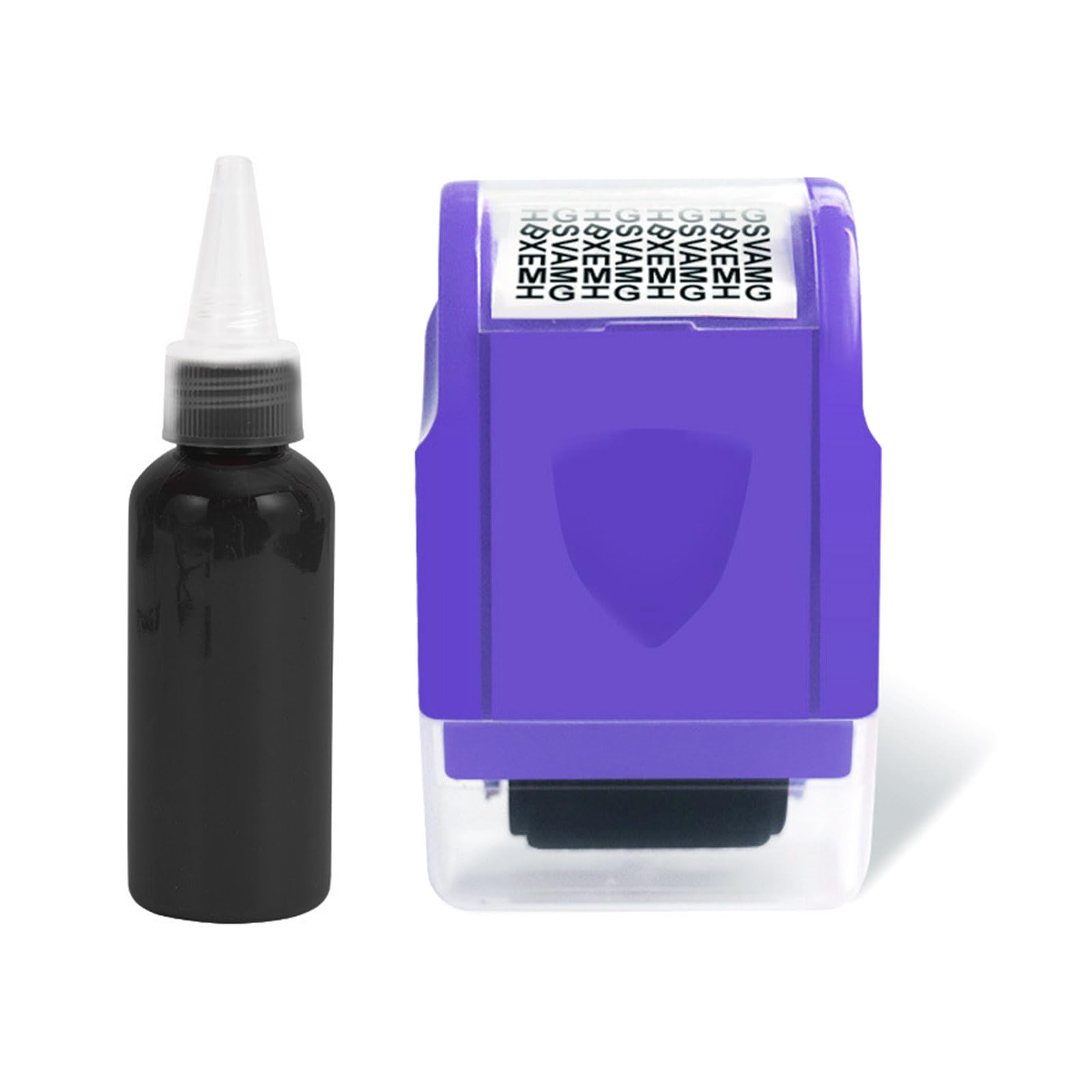 Hredyqw Privacy Theft Stamper with Clear Lid Security Roller Stamper for Confidential Document Mail Address