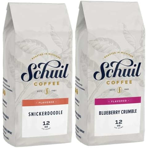 Schuil Whole Bean Coffee Bundle, 12 Ounce Bags - Snickerdoodle and Blueberry Crumble Cover