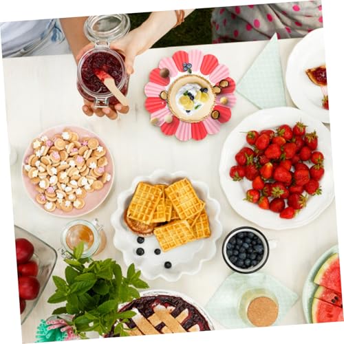 Assiettes en papier jetables de fleur élégantes et légères pour table festive