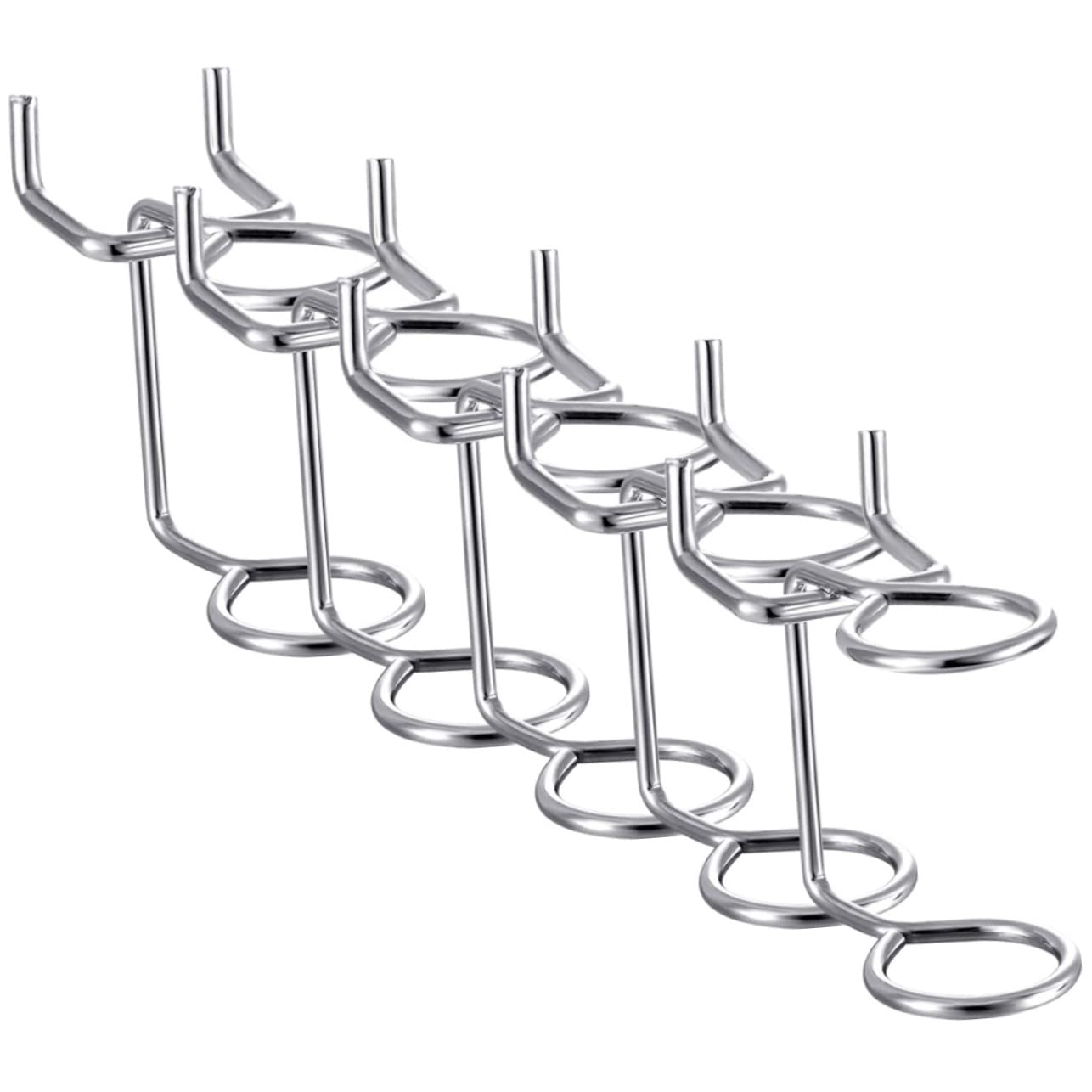 PRETYZOOM Iron Pegboard Screwdriver Organizers 5pcs Metal Hooks Tool Rack for Garage Home Living Room Bathroom Storage