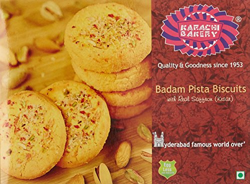 Image of Karachi Bakery Cashew Biscuits, 400g + Karachi Bakery Badam Pista Biscuits, 400g