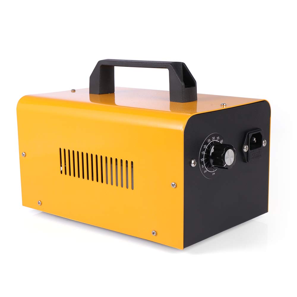 Topchances - Generador de ozono de comercio de ozono, 16 G/h, purificador de aire industrial para habitación, ahumado, coches y animales domésticos (amarillo)
