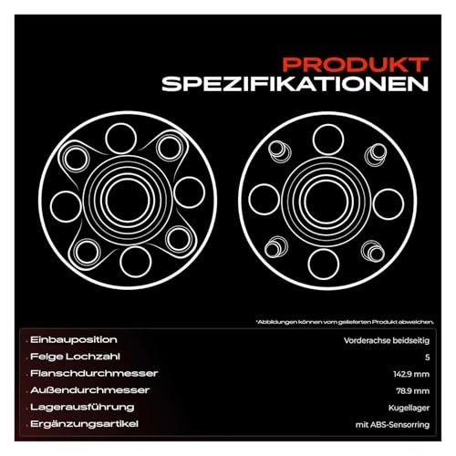 Kit roulement de roue et moyeu avant pour BMW E46 E36 E34 | Pièce d'essieu avant - 3