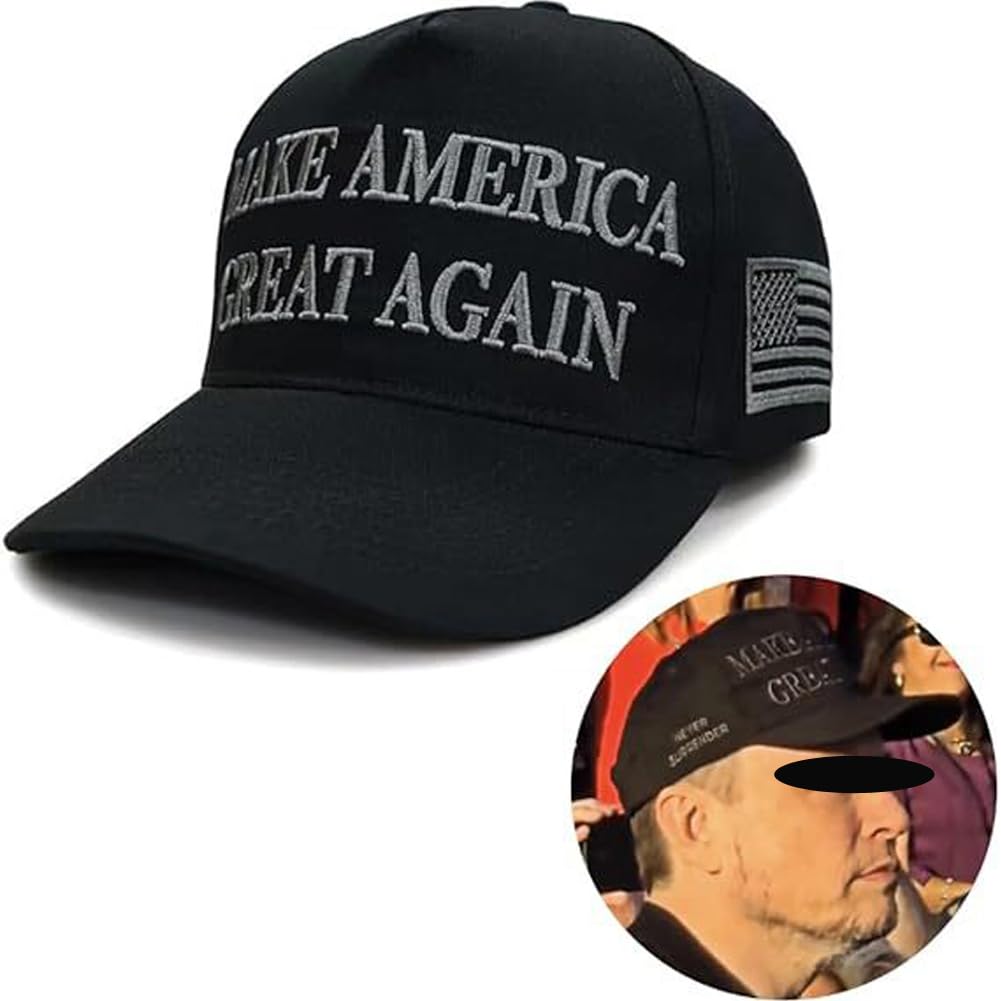Musk's MAGA Hat Donald Trump 45-47 Never Surrender Truck Hat Trump 2024 Hats Embroidered Adjustable Baseball Cap