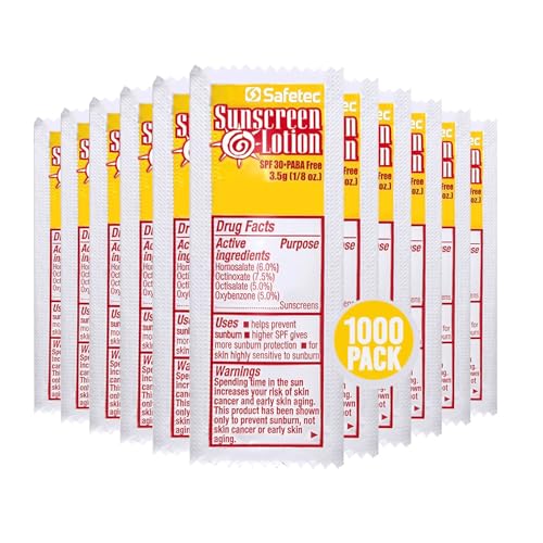 Sunscreen Lotion SPF30 Individual Packets (Pack of 1000)
