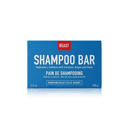 Beast Blue Barra de champú Barra de champú hidratante natural sólido sin jabón para todo tipo de cabello Vegano libre de crueldad animal cero