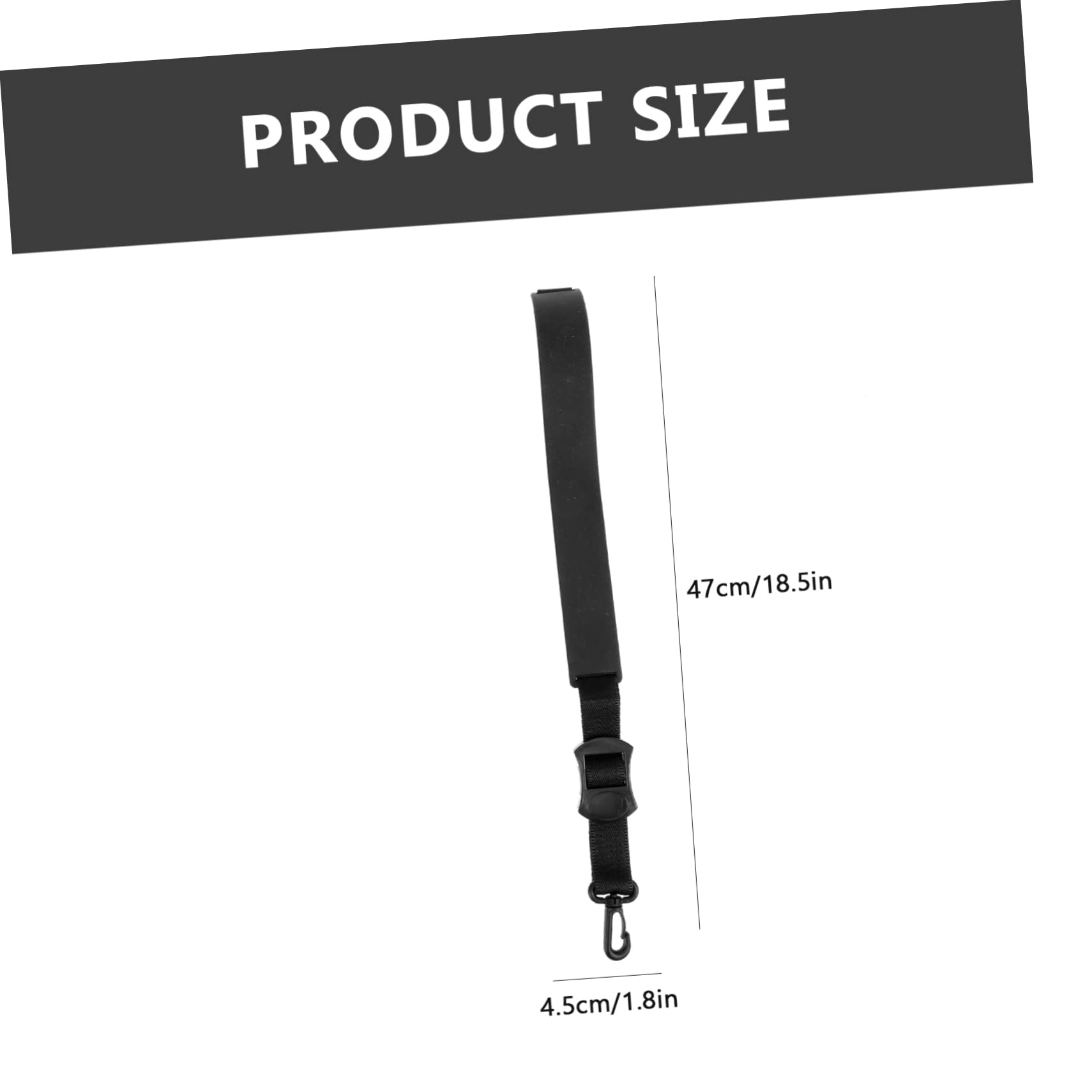 HANABASS Silicone Saxophone Neck Strap Adjustable for Tenor Alto Soprano Saxophones Made of Material